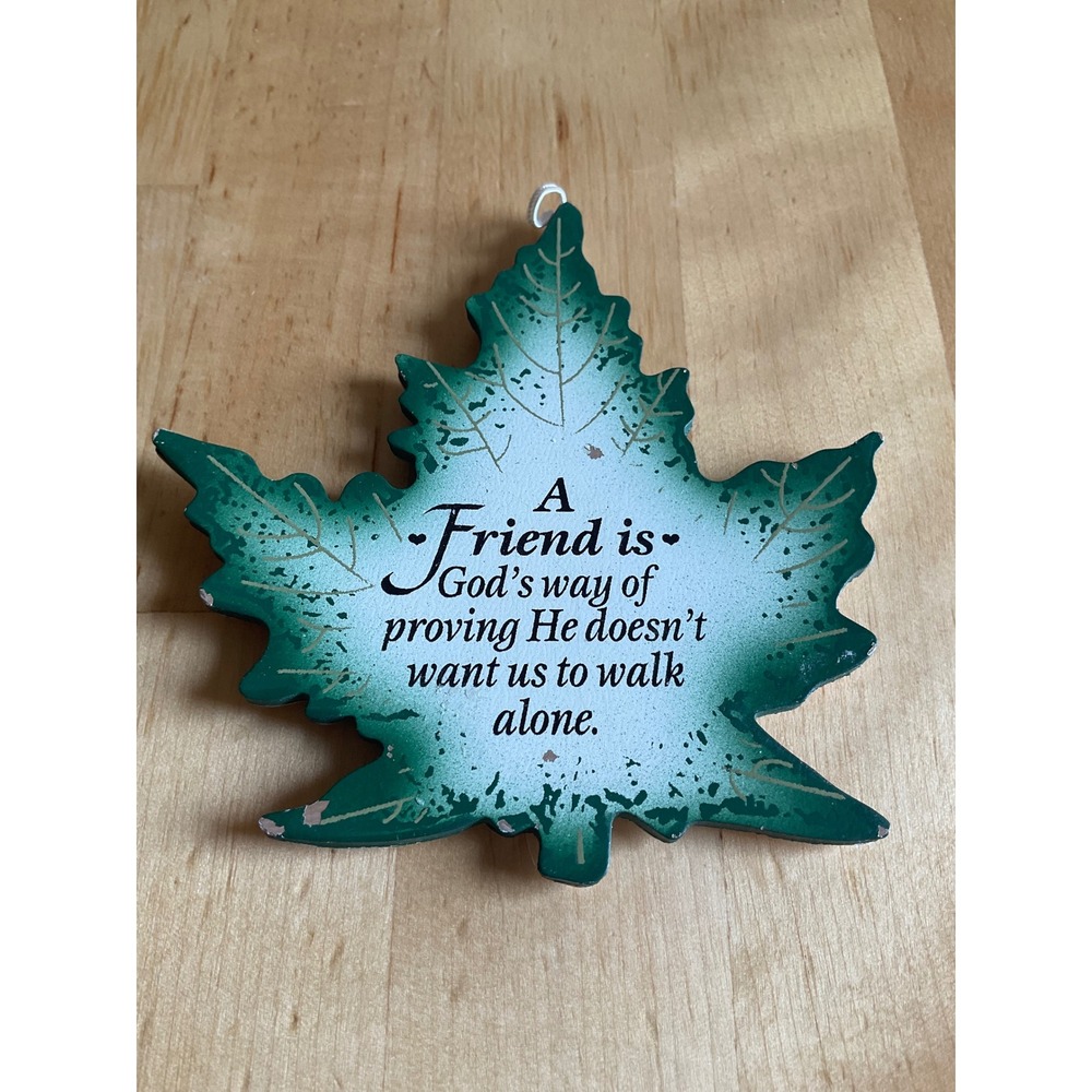Dexsa Green Maple Leaf Magnet Religious Friendship Quote A Friend Is Gods Way